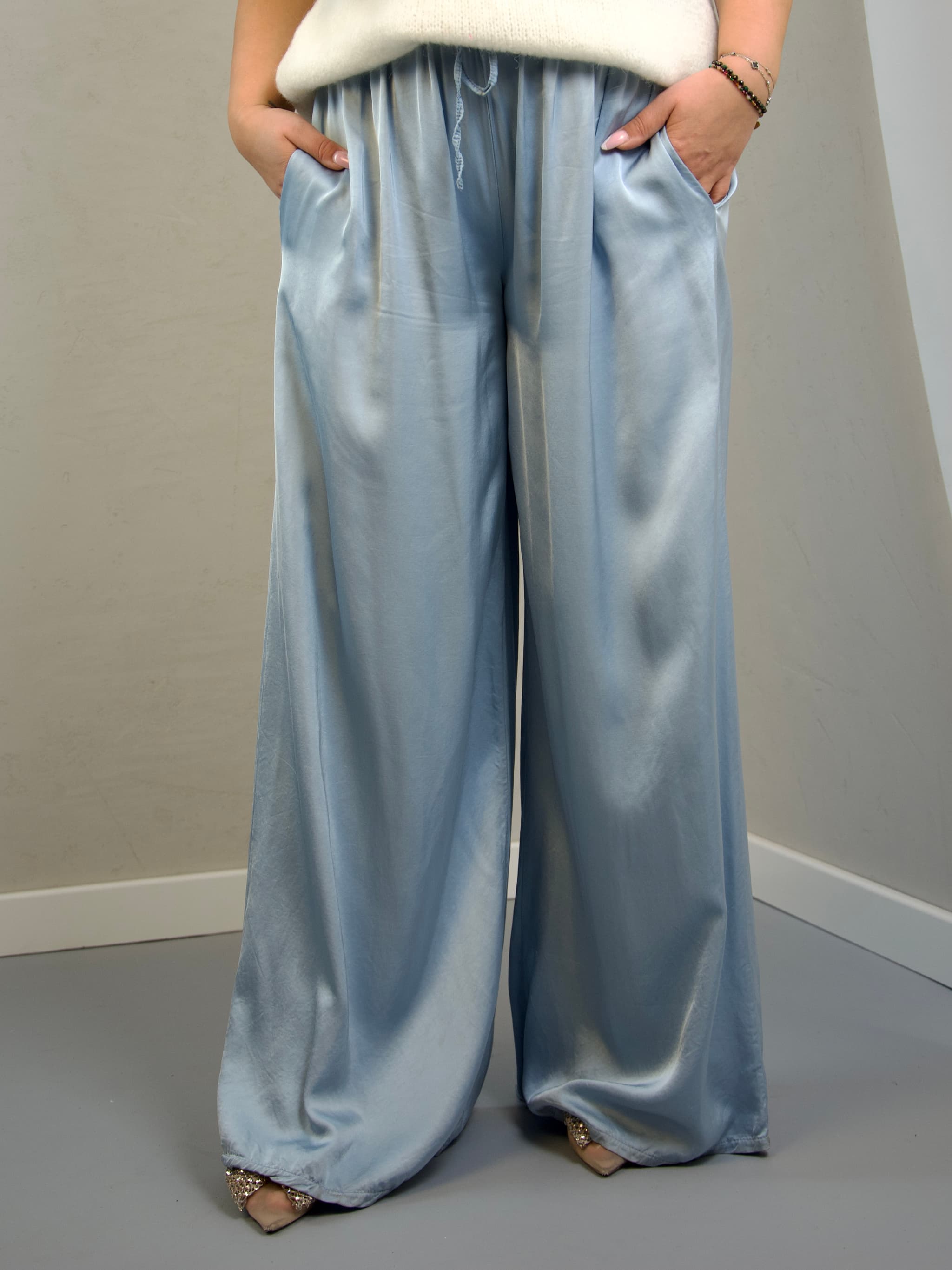 Satin trousers