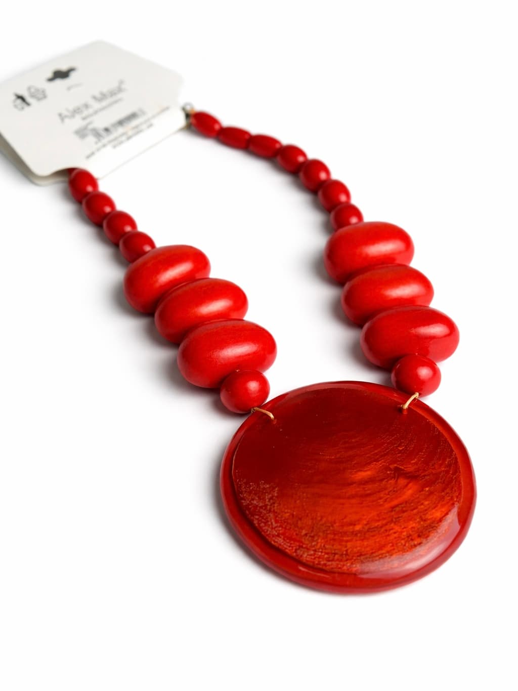 Alex Max red hoop beads