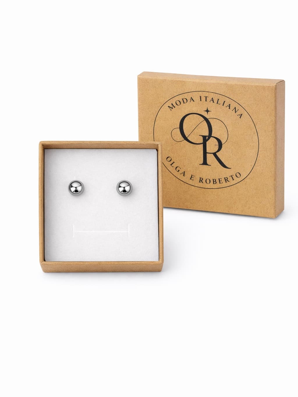 Ball stud earrings – 925 sterling silver / gold plated