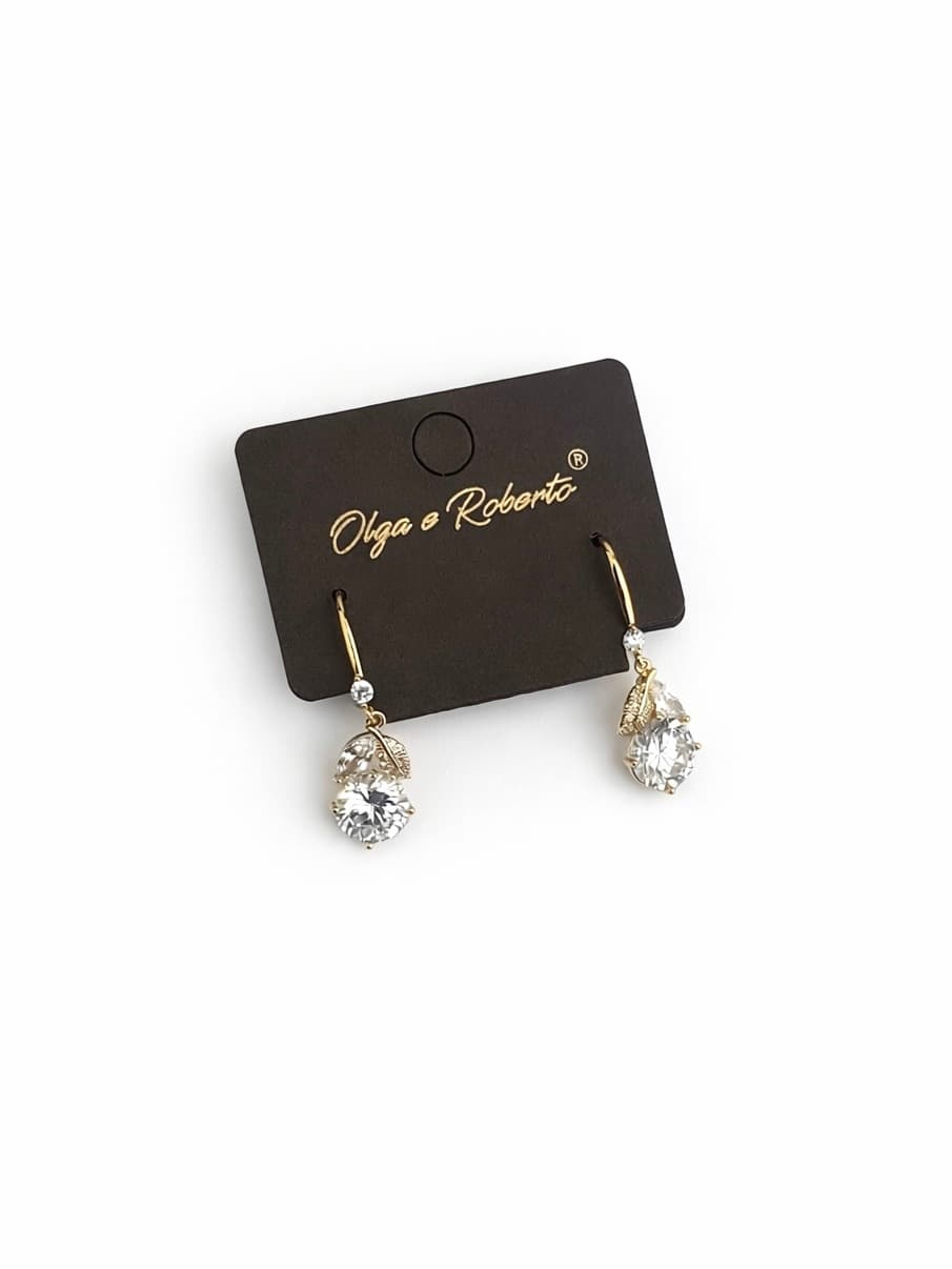 Leaf drop earrings