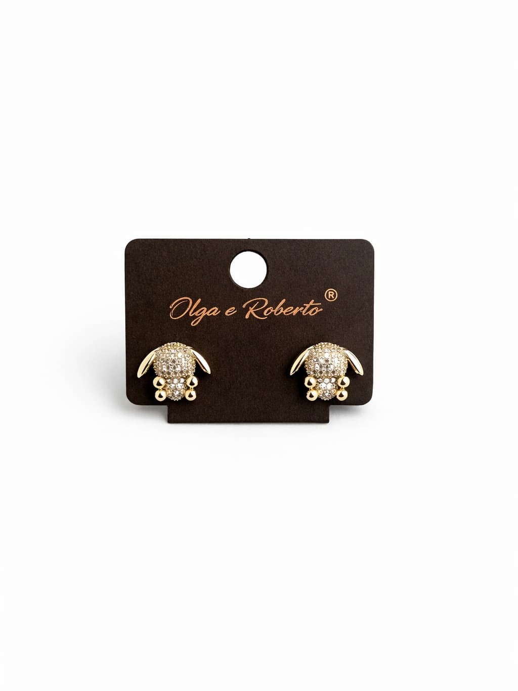 Rabbit earrings with cubic zirconia