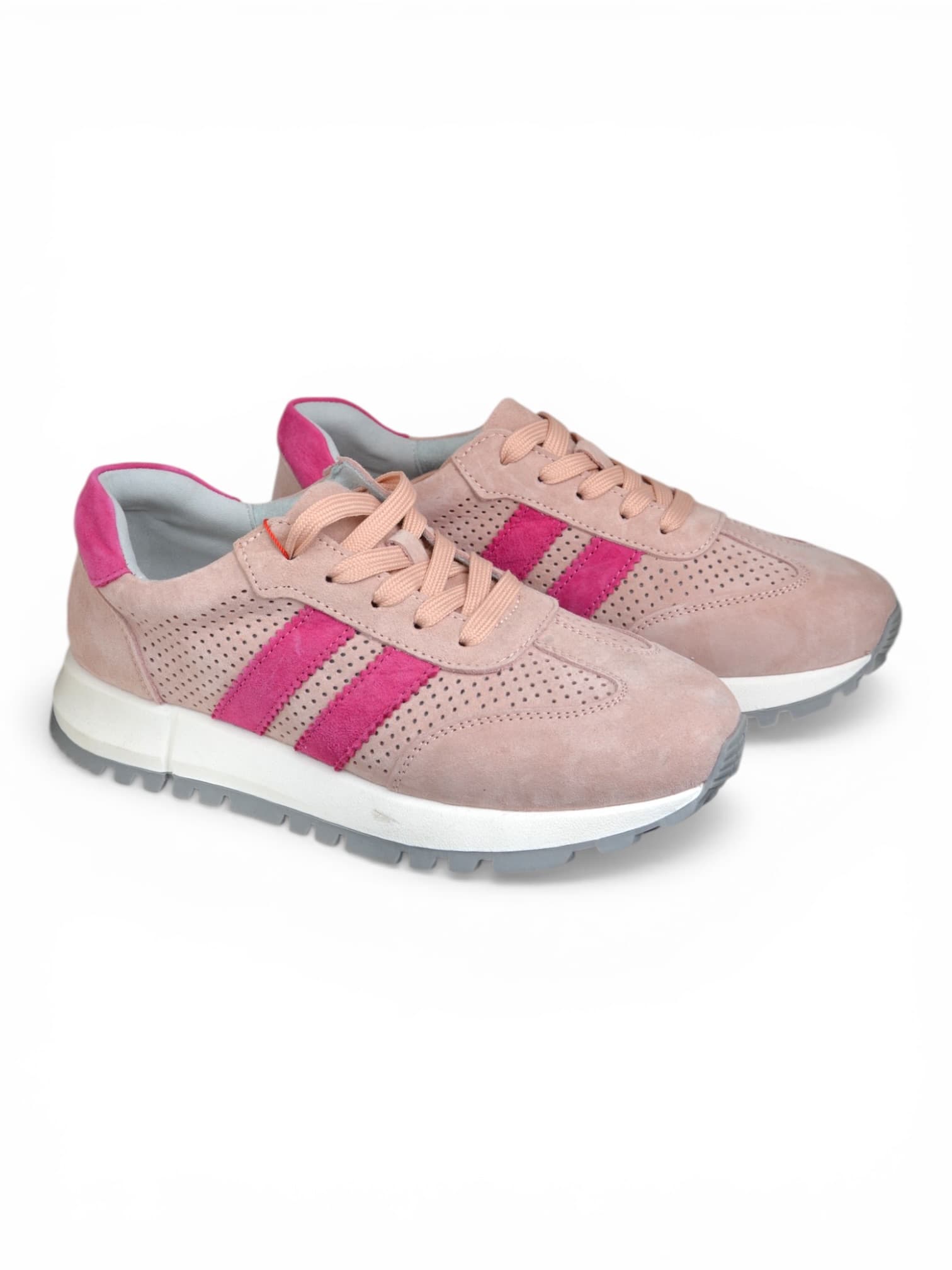 Buty sneakersy zamszowe RÓŻOWE
