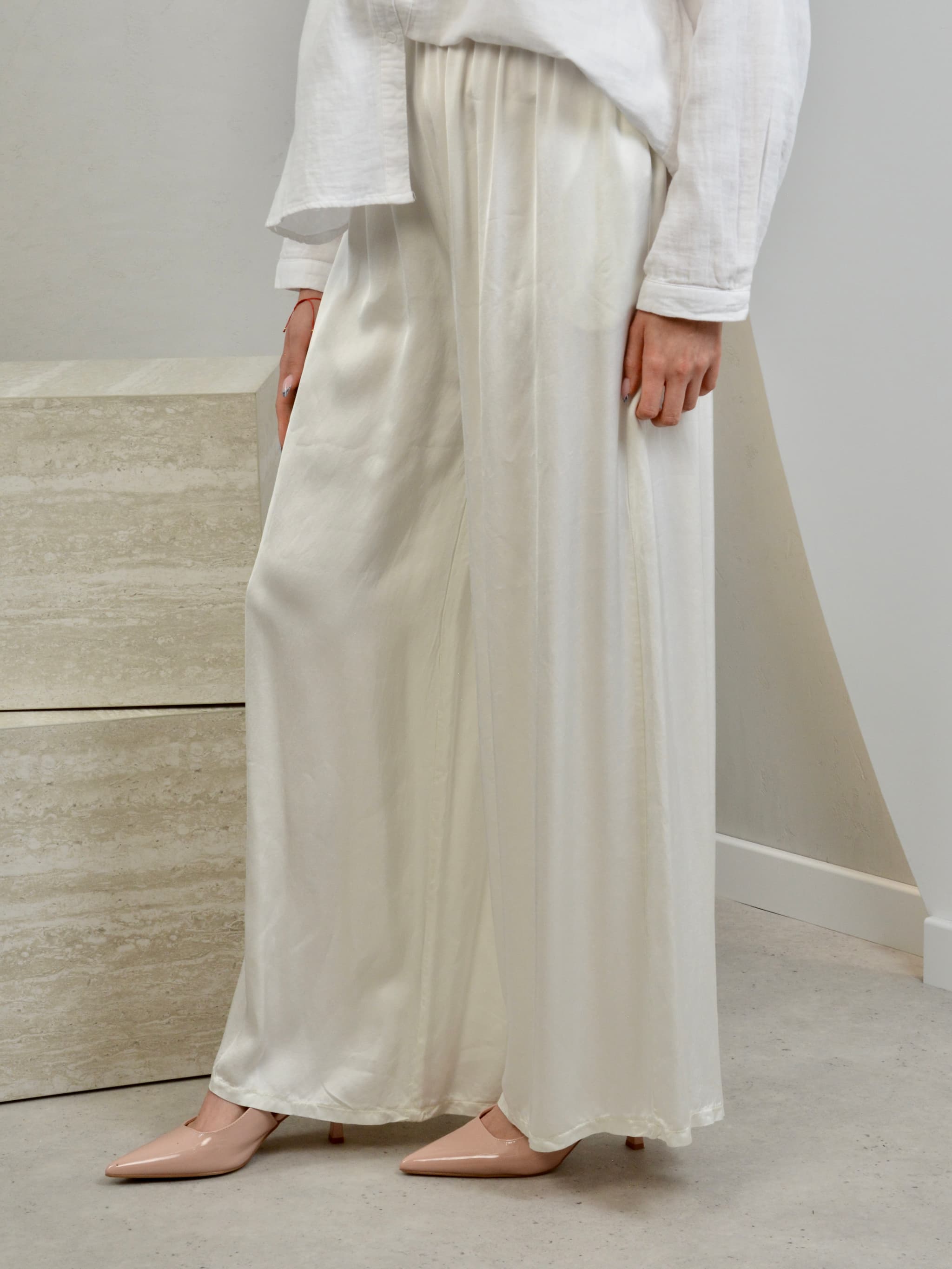Satin trousers