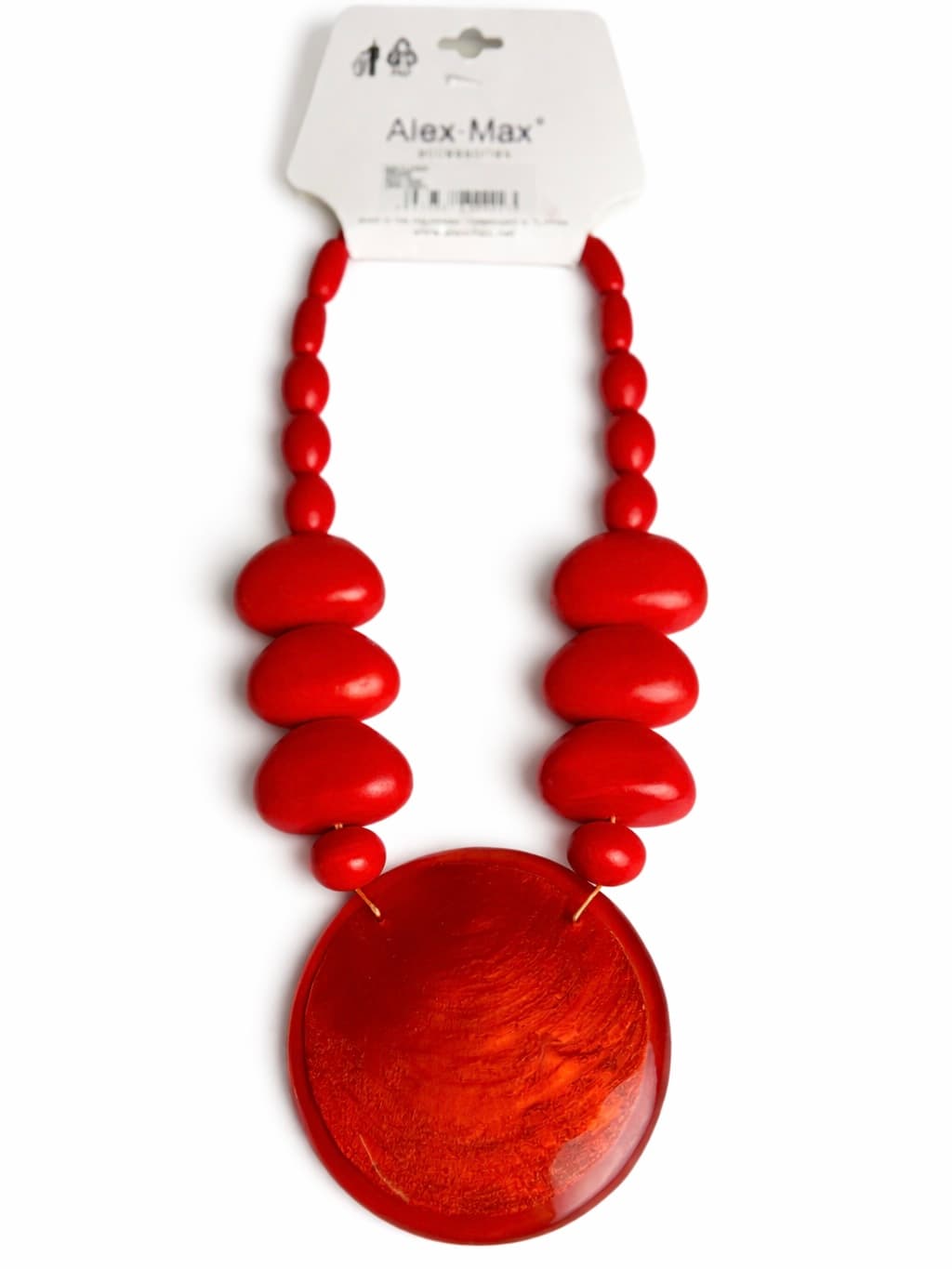 Alex Max red hoop beads