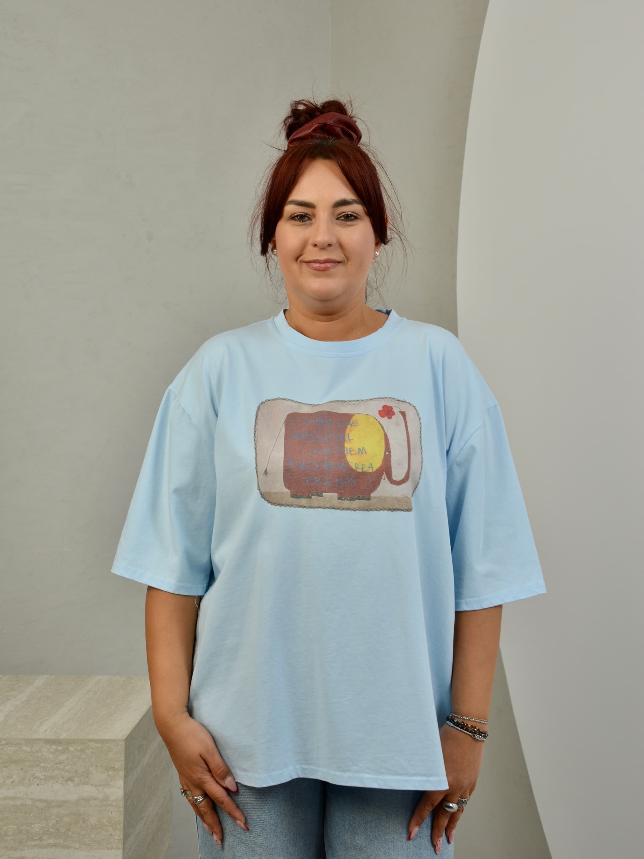 T-shirt z nadrukiem słoń